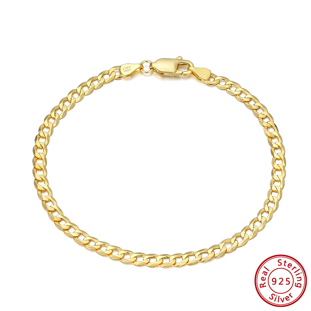 Sleek Geo-Link Bracelet – Silver Bracelet by ELARÉ with Clean Geometric Design