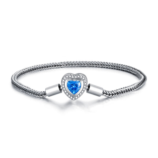 Azure Charmé Bracelet by ELARÉ – Silver and Blue Crystal Jewelry