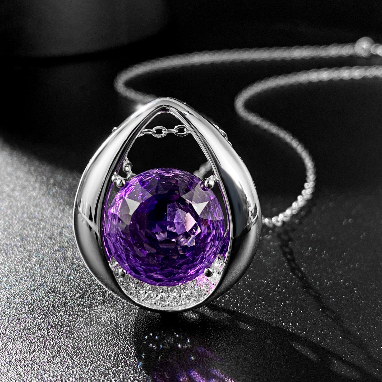 ELARÉ Amethyst Essence Necklace – Sterling Silver & Amethyst Jewelry