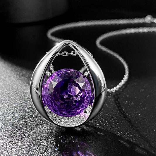 ELARÉ Amethyst Essence Necklace – Sterling Silver & Amethyst Jewelry