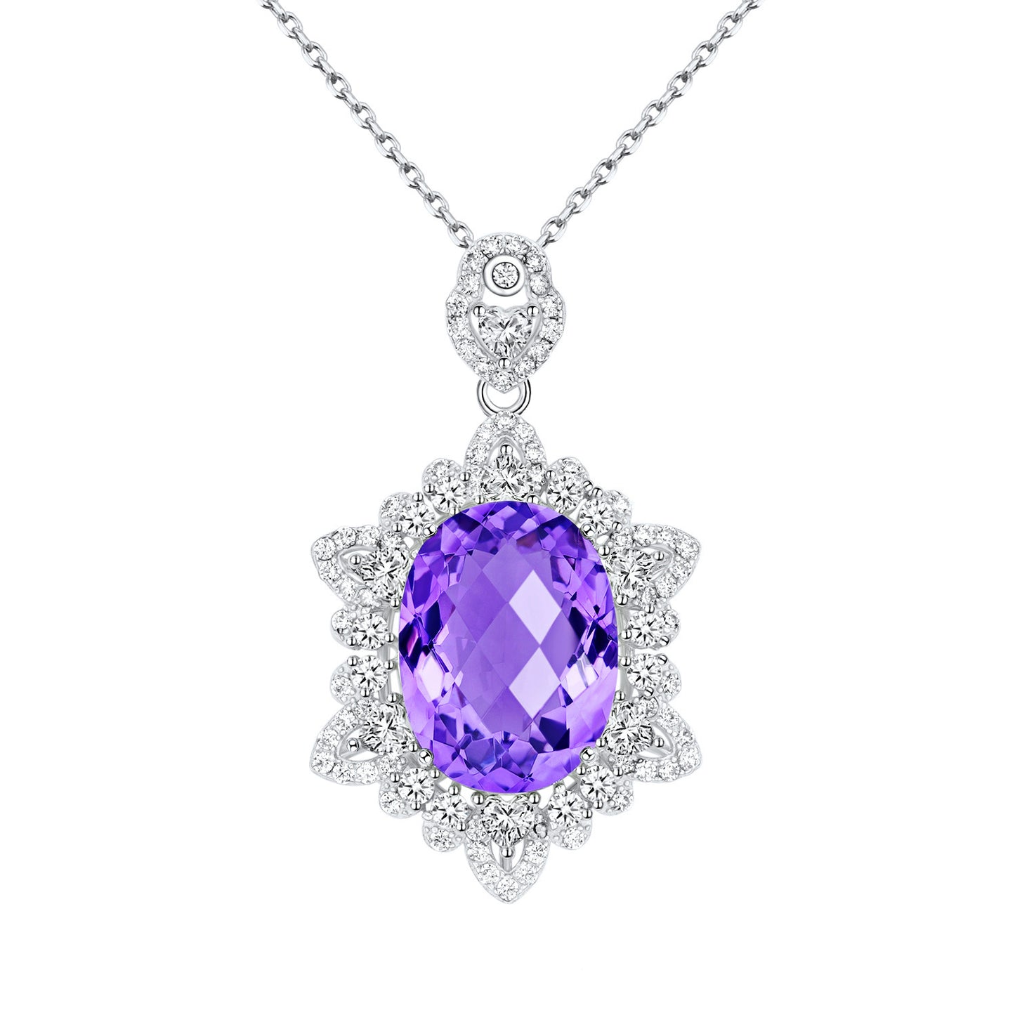 Serenity Necklace by ELARÉ – Fine Silver Jewelry with Amethyst