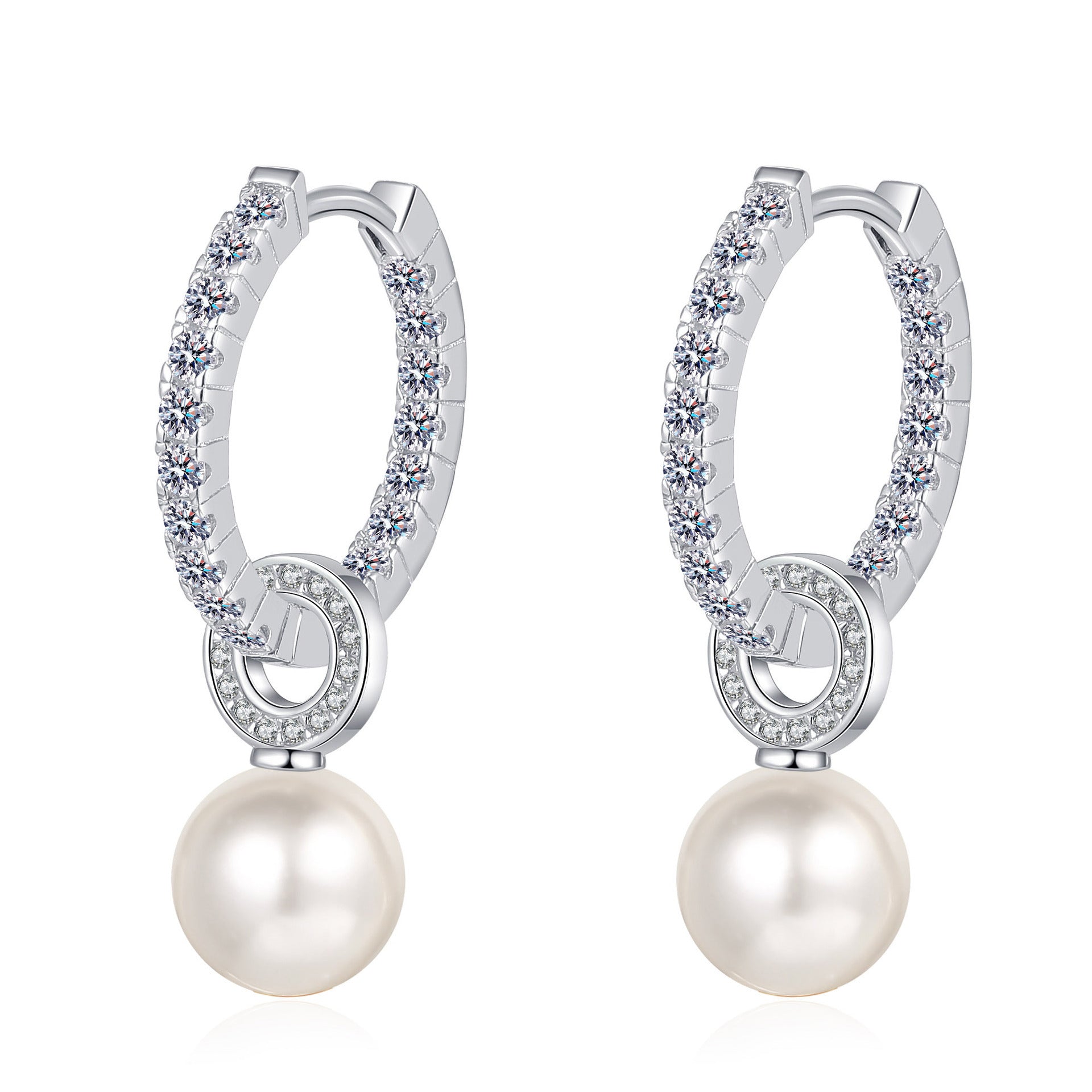 ELARÉ Lumière Pearl Earrings – Luxury Pearl Earrings in Sterling Silver