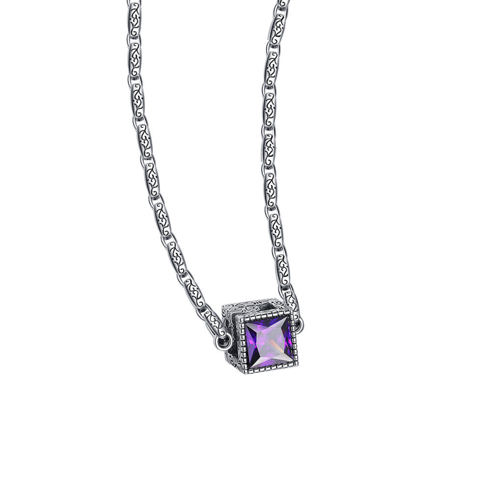 Verité Cube Necklace by ELARÉ – Fine Silver Cube Pendant Jewelry