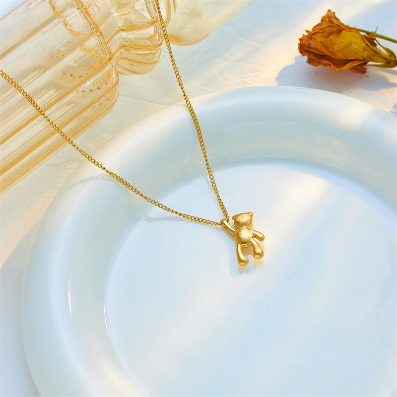 Honey Bear Necklace by ELARÉ – Cute Bear Pendant Necklace Jewelry