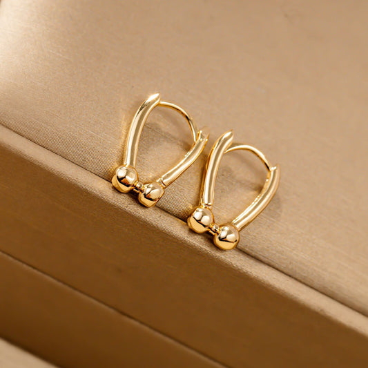 Lucky Loop Earrings by ELARÉ – Elegant Silver Loop Design Earrings