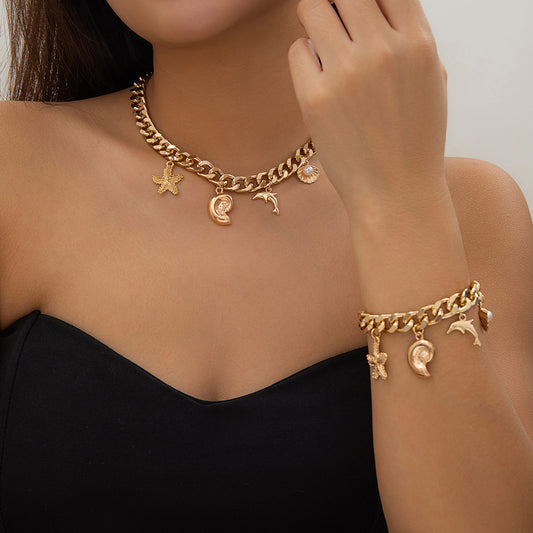 Ocean Spirit Boho Set by ELARÉ – Boho Charm Jewelry Set with Ocean Motifs