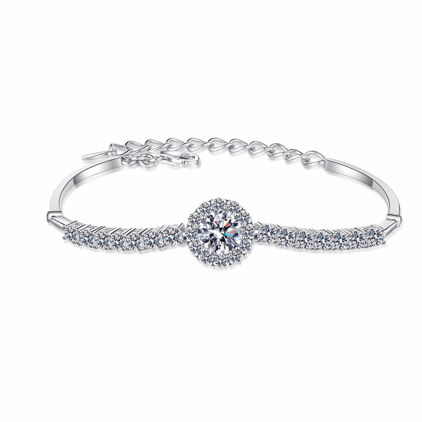 ELARÉ StellaLux Bracelet – Premium Silver Bracelet with Moissanite